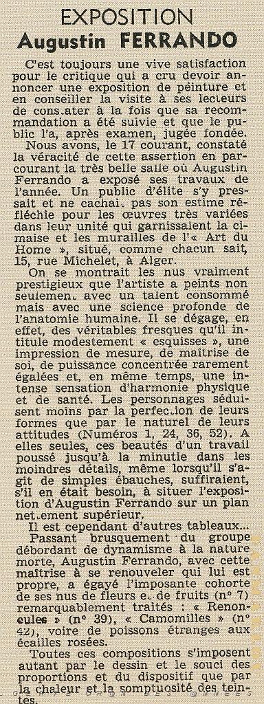 AUGUSTIN FERRANDO 1880-1957 (7)L'Echo d'Oran Decembre 1934.jpg